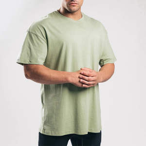 Camiseta de Talla Grande para Hombre, 100% Algodón, Estampado Puff, Cuello Redondo Azul, Tejido de Felpa, Transpirable, Ecológica, Personalizable, Venta al por Mayor - Product Image 6