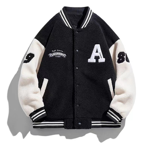 Chaqueta de Béisbol Bordada Personalizada de Moda al por Mayor, Chaqueta Bomber Universitaria de Forro Polar para Hombre y Mujer, OEM - Product Image 2
