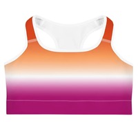 Soutien-gorge de sport respirant et écologique pour femmes, taille plus, avec drapeau de la fierté lesbienne