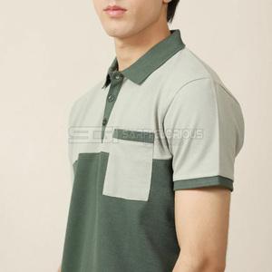 Dernière conception, vente chaude, chemise décontractée pour homme en tricot uni à manches courtes avec logo personnalisé, haute qualité - Product Image 6