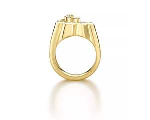 Anillo de Compromiso y Boda de Oro Sólido de 14K con Diamante Cultivado en Laboratorio de Corte Redondo, Estilo Romántico, Joyería Fina de Plata para Mujer, Regalo de Aniversario - Product Image 3