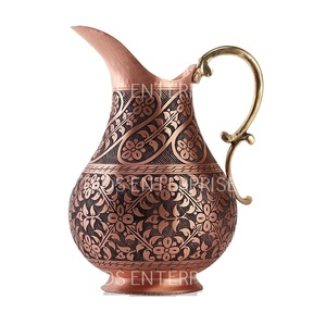 Jarra de agua de cobre de alta calidad con diseño en relieve alto, jarra para beber de mesa y cocina para restaurantes de Hotel a precio mayorista - Product Image 2