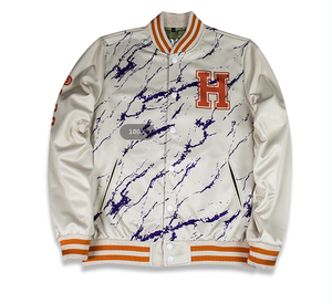 Veste universitaire en toile personnalisée de haute qualité pour hommes et vente en gros OEM Vêtements d'hiver Coupe ajustée Vêtements décontractés Col montant - Product Image 1