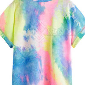 Camiseta informal de verano para mujer de calidad superior Material ligero duradero Tie Dye Design - Product Image 3