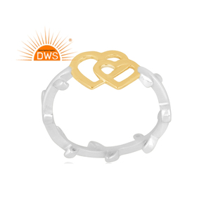 Nueva llegada fina plata esterlina corazón diseño declaración anillo joyería personalizada para mujer regalo para ella - Product Image 1