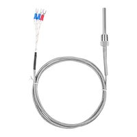 Sonda de sensor de temperatura 0-400C PT1000 RTD con configuración de 4 cables para medición de temperatura en laboratorios de investigación