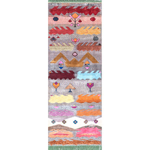 Freedom Manchaha Abstract Pattern Wool & Bamboo Silk Rug Multi-Hand Knotted for Home Use-Les-1222 - Product Image 1