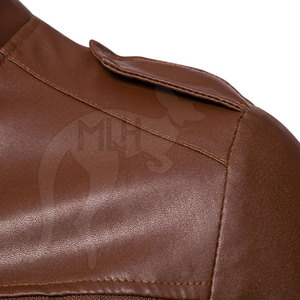 แจ็คเก็ตหนังวัวแท้สำหรับผู้ชายและผู้หญิง รุ่นปี 2025 สำหรับฤดูหนาว คอตั้ง สีสั่งทำได้ พร้อมโลโก้ด้านหน้า คุณภาพสูง ขายส่ง - Product Image 5