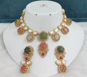 Conjunto de Collar de Primera Calidad, Hermosos Colores, Perfecto para Bodas, Fiestas, Uso Diario, Joyería Tradicional India - Product Image 5