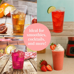 แก้วเย็น PET/PLA - ทนทาน ป้องกันการรั่วซึม เป็นมิตรกับสิ่งแวดล้อม ปราศจากสาร BPA แก้วใช้แล้วทิ้งสำหรับงานปาร์ตี้และกิจกรรม ย่อยสลายได้ รีไซเคิลได้ - Product Image 5