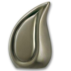 Urna funeraria de plata martillada Premium, urna de cremación de latón duradero, diseño de gota de lágrima, cenizas de entierro de inauguración, diseño decorativo - Product Image 4