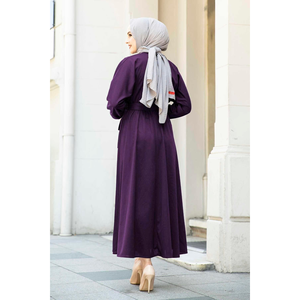 Vestido Hijab con Cinturón para Mujer, Modelo TR 100MD-10528 MR - Product Image 1