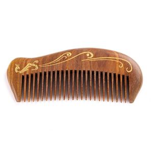 El mejor peine de pelo de sándalo portátil decorativo estilo chino tallado en madera hecho a mano peine de salón de moda apto para viajes - Product Image 2
