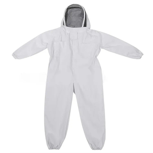 Combinaison d'apiculture blanche de haute qualité, respirante, anti-piqûres, en polyester et coton - Product Image 3