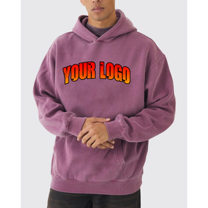 Fabricants OEM Vente en gros Sweats à capuche de sport Sweats à capuche de couleur unie Veste polaire baggy en coton épais Vêtements pour hommes - Product Image 1