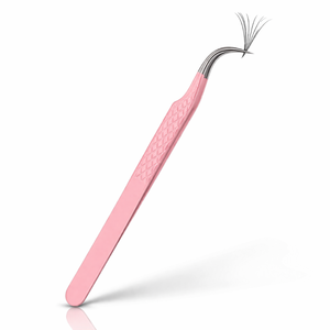 Pinzas Curvas con Punta de Fibra para Pestañas, Color Rosa, Herramienta de Extensión de Pestañas, Agarre de Precisión de 25 Grados, Acero Inoxidable, Pinzas Ligeras - Product Image 6