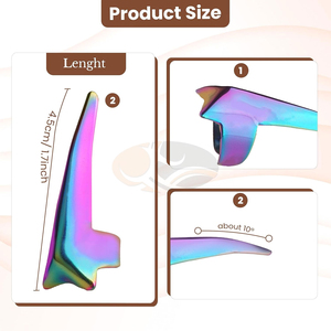 Pince à cheveux en acier inoxydable pour le coiffage, la séparation et le sectionnement, pince à tresser pour les doigts, utilisation en salon, extension de cheveux humains rapide - Product Image 2