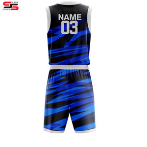 Maillots d'uniforme de basket-ball avec logo de broderie douanière de haute qualité avec nom d'équipe personnalisé vêtements de sport pour hommes - Product Image 2