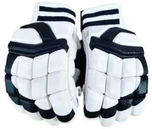 Meilleure qualité en cuir PU motif uni gants de frappeur couleur blanche taille moyenne prix raisonnable pour le cricket en inde - Product Image 1