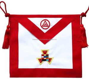 Tablier maçonnique du Rite d'York, Régalia du Chapitre de l'Arche Royale, Tablier de cérémonie maçonnique avec broderie de haute qualité, Fournitures - Product Image 4