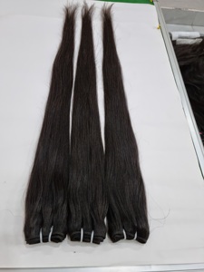Extensiones de cabello indio Remy crudo brasileño Trama dibujada doble Estilo de onda recta Super oferta a la venta para exportadores - Product Image 2