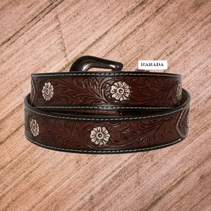 Cinturones de cuero occidentales de la más alta calidad Cinturón de cuero genuino de vaquero con diseño en relieve a mano Fabricante y mayorista - Product Image 3