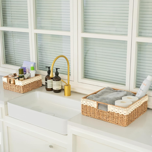 Panier de rangement carré pliable en jonc de mer naturel écologique tissé à la main pour les étagères des grossistes du Vietnam - Product Image 4