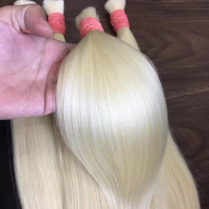 Venta caliente 100% Raw vietnamita Remy Hair Cutícula alineada Fábrica Precio al por mayor Rubio a granel - Product Image 1