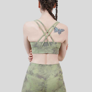 Sujetador deportivo de Yoga para mujer, chaleco para correr de talla grande, ropa interior deportiva transpirable con técnica de lavado de espalda cruzada personalizada, novedad de 2025 - Product Image 3