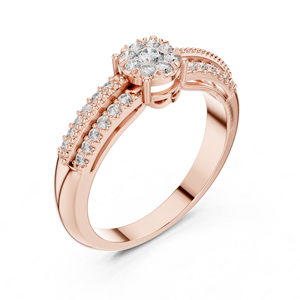 แหวนหมั้นเพชรเพาะเลี้ยงในห้องปฏิบัติการทองคำ 14K สีเหลืองสำหรับผู้หญิง |   ทองคำชุบเคลือบเงาได้รับการรับรองจาก IGI สำหรับงานแต่งงานและวันครบรอบ - Product Image 4