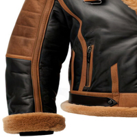 Blouson Bomber Homme Personnalisé en Cuir Véritable Fin, Style Urbain Hiver, Fermeture Éclair, Imperméable, Coupe-Vent, Logo Avant, Doublure Coton – Vente en Gros