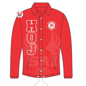 Chaquetas Bordadas de la Hermandad Heroines Jericho para Mujeres Entrenadoras |   Chaqueta Acolchada HOJ Masons, Estilo Primavera, Color Sólido, Hecha a Medida - Product Image 1