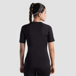 Tissu tricoté compressif noir Ultra Fit avec décoration de logo personnalisé - Product Image 2