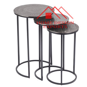 โต๊ะทำรังทำจากโลหะสำหรับตกแต่งบ้านสุดหรูทำจากไม้ - Product Image 2