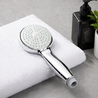 Pommeau de Douche à Main Filtrant Chromé Doré avec LED, Effet Pluie et Massage, 3 Fonctions, pour Salle de Bain, Dispositif de Nettoyage de l'Eau