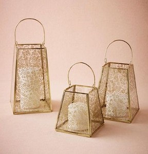 Decorative New Design Handcrafted Mild Steel Set of 2 <b>Lantern</b> with Gold Finished Used for Festive Decor <b>Indoor</b> <b>Lighting</b> Home Dec - Product Image 6