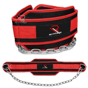 RC Fitness Wear Neoprene Adjustable Heavy Duty Anti-Slip Back Support Dip <b>Belt</b> for <b>Chain</b> Lifting Weightlifting - Product Image 4