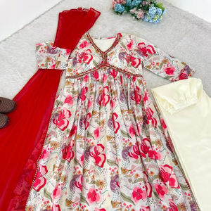 Designer indien Alia costume pour femme lourd Dupatta Kurti avec robe d'inspiration pakistanaise à la mode pour femme - Product Image 1