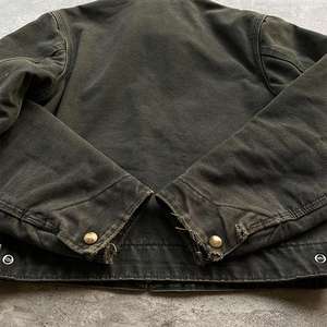 Chaqueta Vaquera Casual Vintage para Hombre, Estilo Urbano, Lavada, con Cierre, Bordado, Chaqueta de Trabajo Resistente, Tallas Grandes Disponibles - Product Image 3