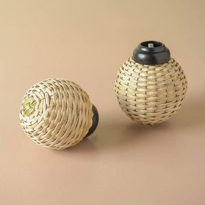 Standard Quality (Only 2 <b>Finials</b>) for Curtain Rod Tesla Mop Mother of Pearl <b>Finial</b> and Mounting Hardware (Beige) at Best Price - Product Image 2