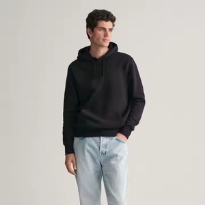 2025 Nueva Sudadera con capucha de patrón sólido atlético para hombres en ropa de calle moda 100% algodón con capucha cuello XL tamaño para la temporada de otoño - Product Image 3