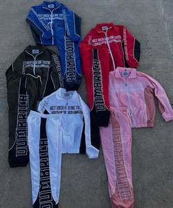 ชุดวอร์มกันลมแบบ 2 ชิ้น สั่งทำขายส่ง สำหรับทุกเพศทุกวัย ไซส์พลัส สำหรับฤดูหนาว เนื้อผ้าโพลีเอสเตอร์/ไนลอน น้ำหนักเบา ระบายอากาศดี สไตล์สตรีทแวร์ - Product Image 2