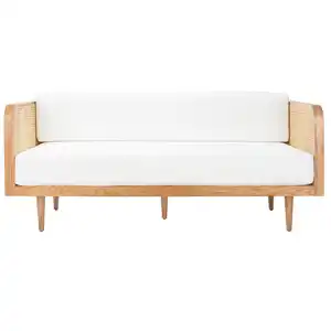 柚木藤条沙发包括复古设计的垫子
