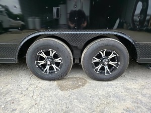 8.5' X 20' <b>Black</b> Concession Trailer with 8' Porch for Snack Food Factory & Winery Catering Events Blackout Edition - Product Image 5