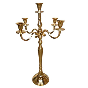 Bougeoir décoratif luxueux pour la maison en métal or candélabre polonais pour la maison bougeoir décoratif à prix raisonnable - Product Image 1
