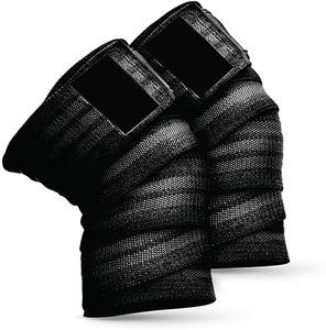 Precio al por mayor correa ajustable compresión levantamiento de pesas rodilleras para proteger lesiones deportivas gimnasio y Fitness entrenamiento envolturas - Product Image 5