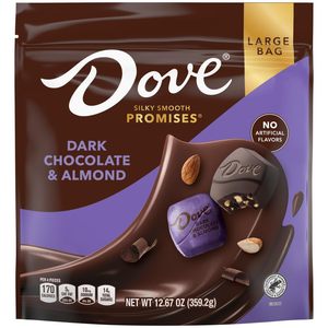 DOVE PROMISES Assortiment de bonbons à l'amande et au chocolat noir emballés individuellement, sachet de 12,67 oz - Product Image 4
