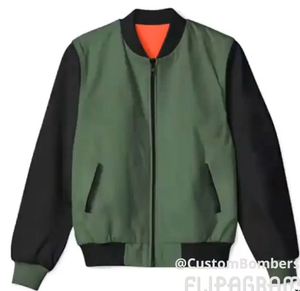 Blouson aviateur en laine pour homme personnalisable avec logo brodé, badge frontal, fermeture éclair, pour la saison hivernale, approvisionnement ODM, couleur rouge - Product Image 5