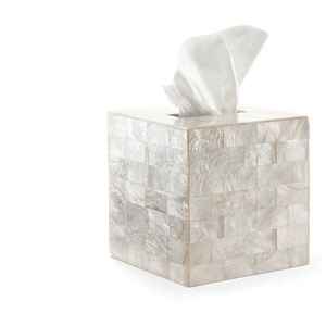 Vente en gros à bas prix de couverture de boîte à mouchoirs en nacre avec design de forme carrée support de boîte à mouchoirs en tissu incrusté de luxe fabriqué au Vietnam - Product Image 2