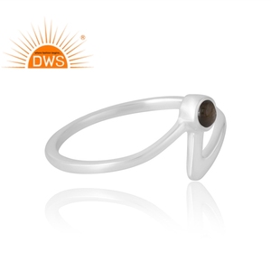 Nuevas llegadas 925 anillo de piedras preciosas de obsidiana de brillo de oro Natural joyería personalizada para mujer regalo para ella - Product Image 4